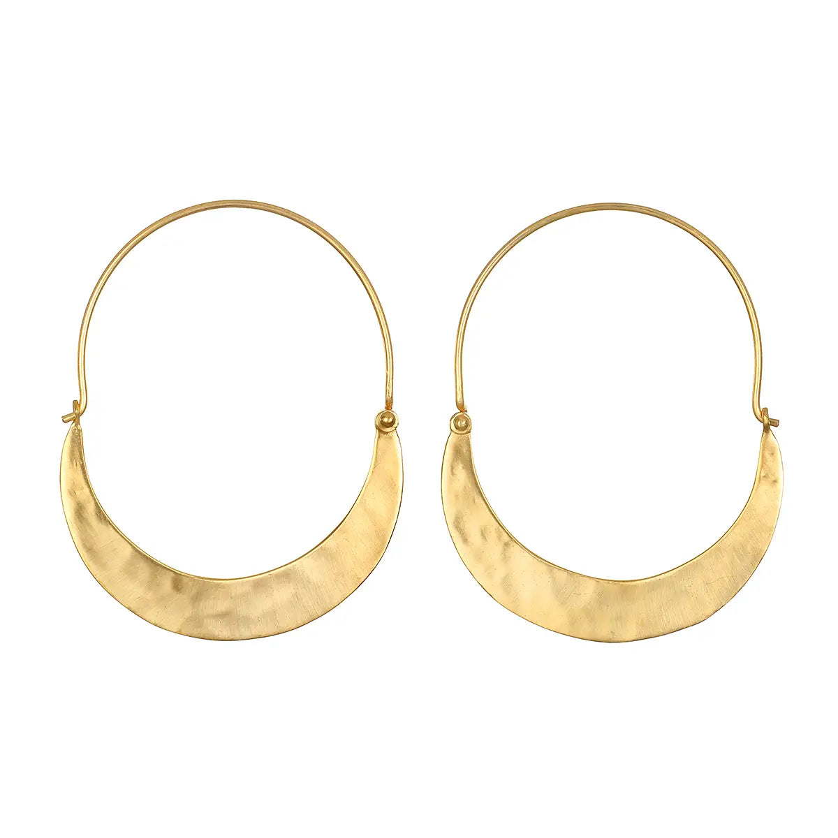 Gold Hammered Earring