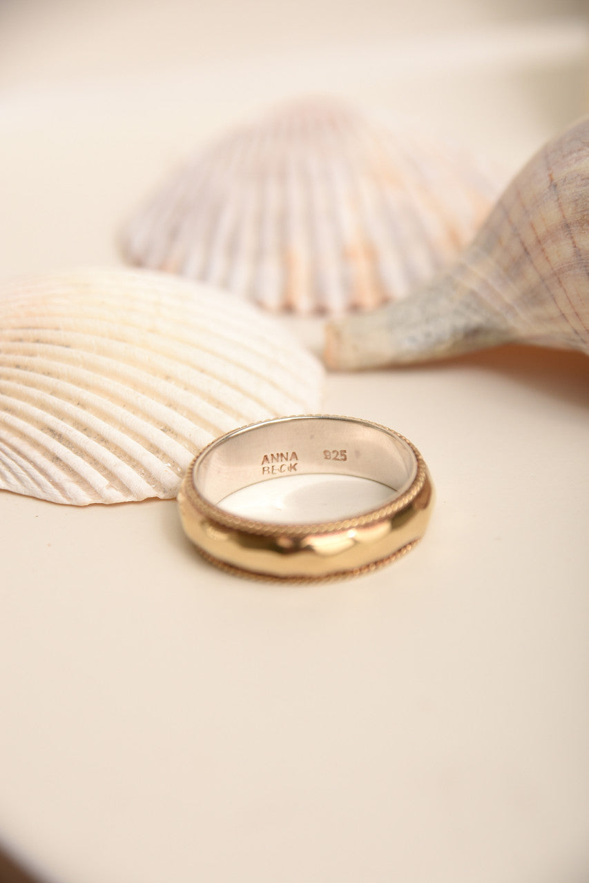 HAMMERED STACKING RING