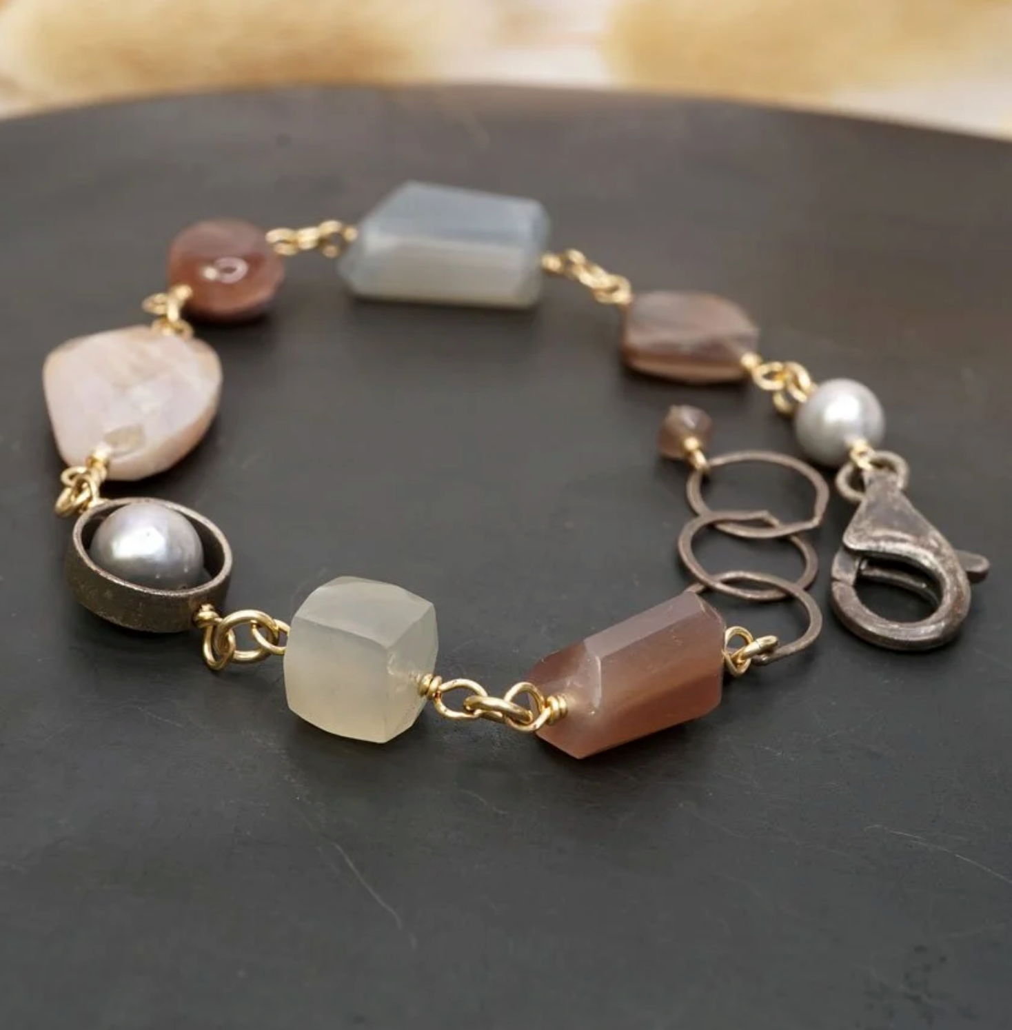 Mixed Moonstone Bracelet