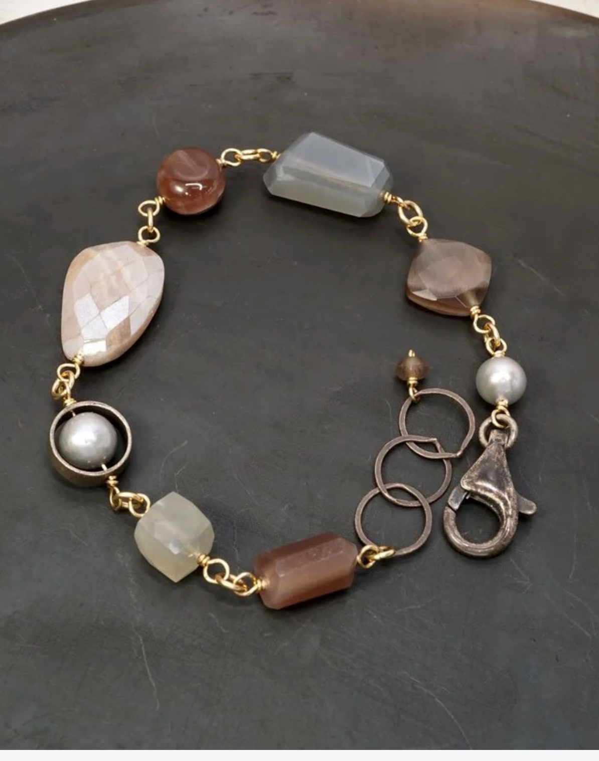 Mixed Moonstone Bracelet