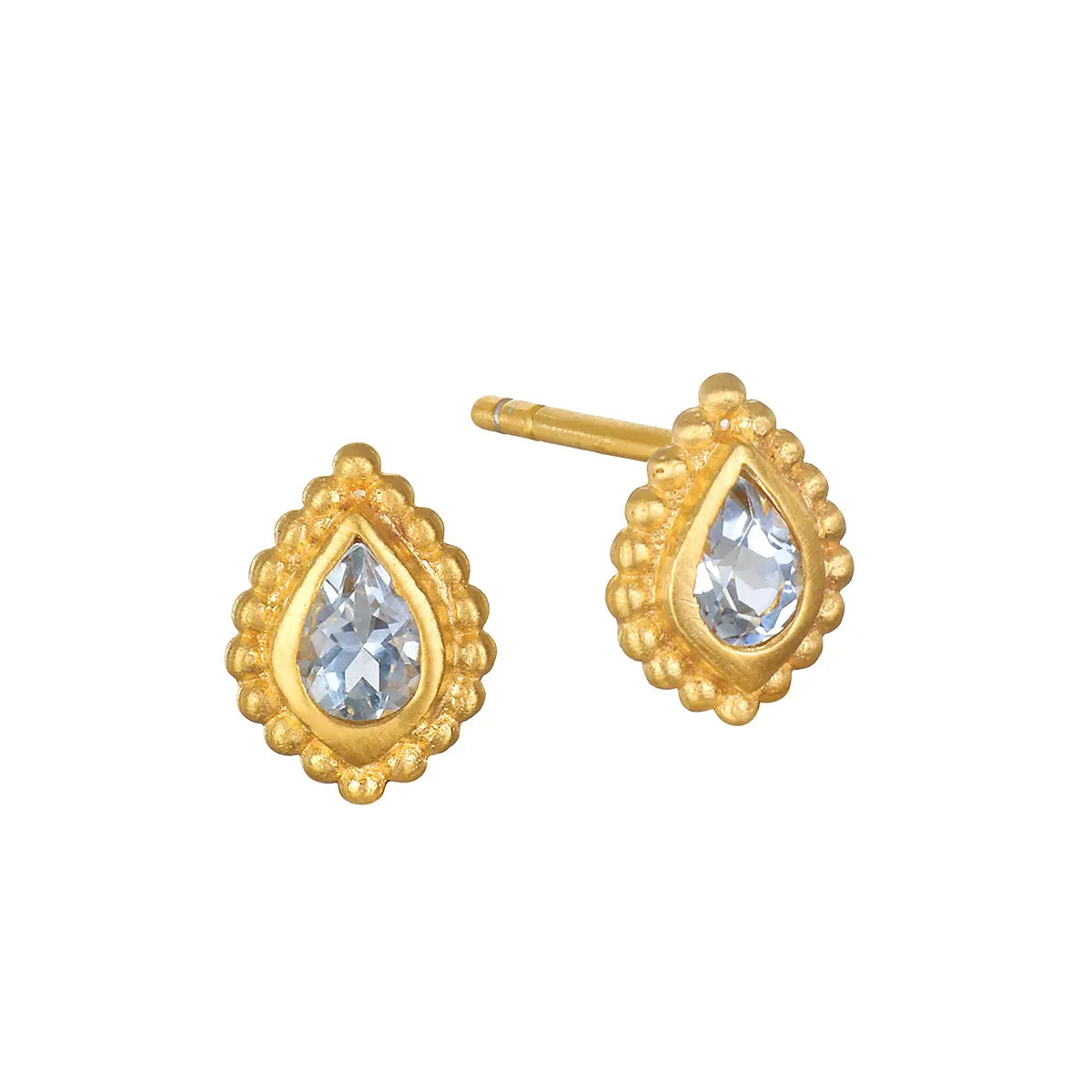 Inner Light Blue Topaz Earring