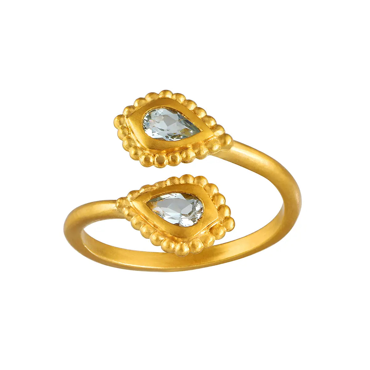 Inner Light Blue Topaz Ring