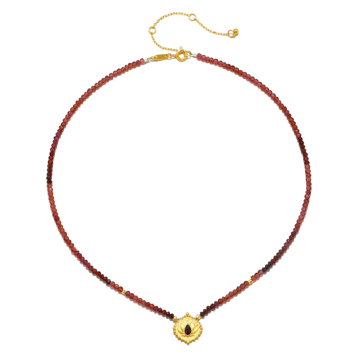 Internal Garnet Necklace