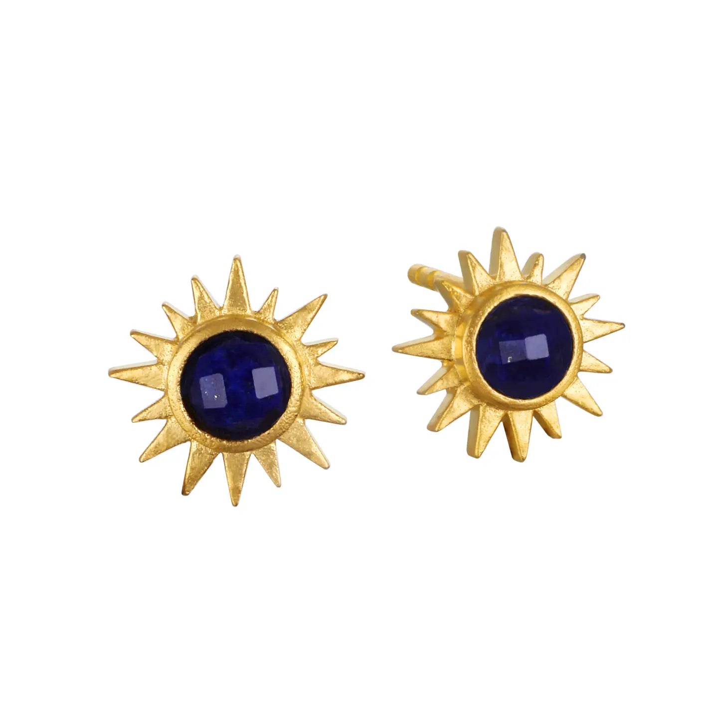 Lapis Sunburst Earrings
