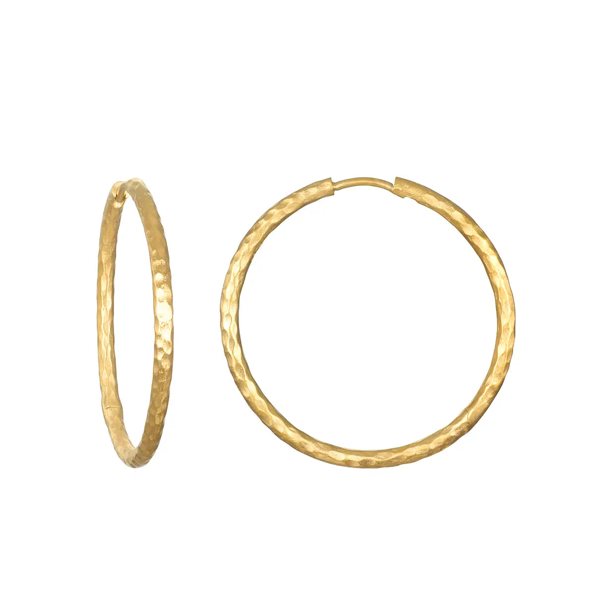 Large Textured Gold Hoop
