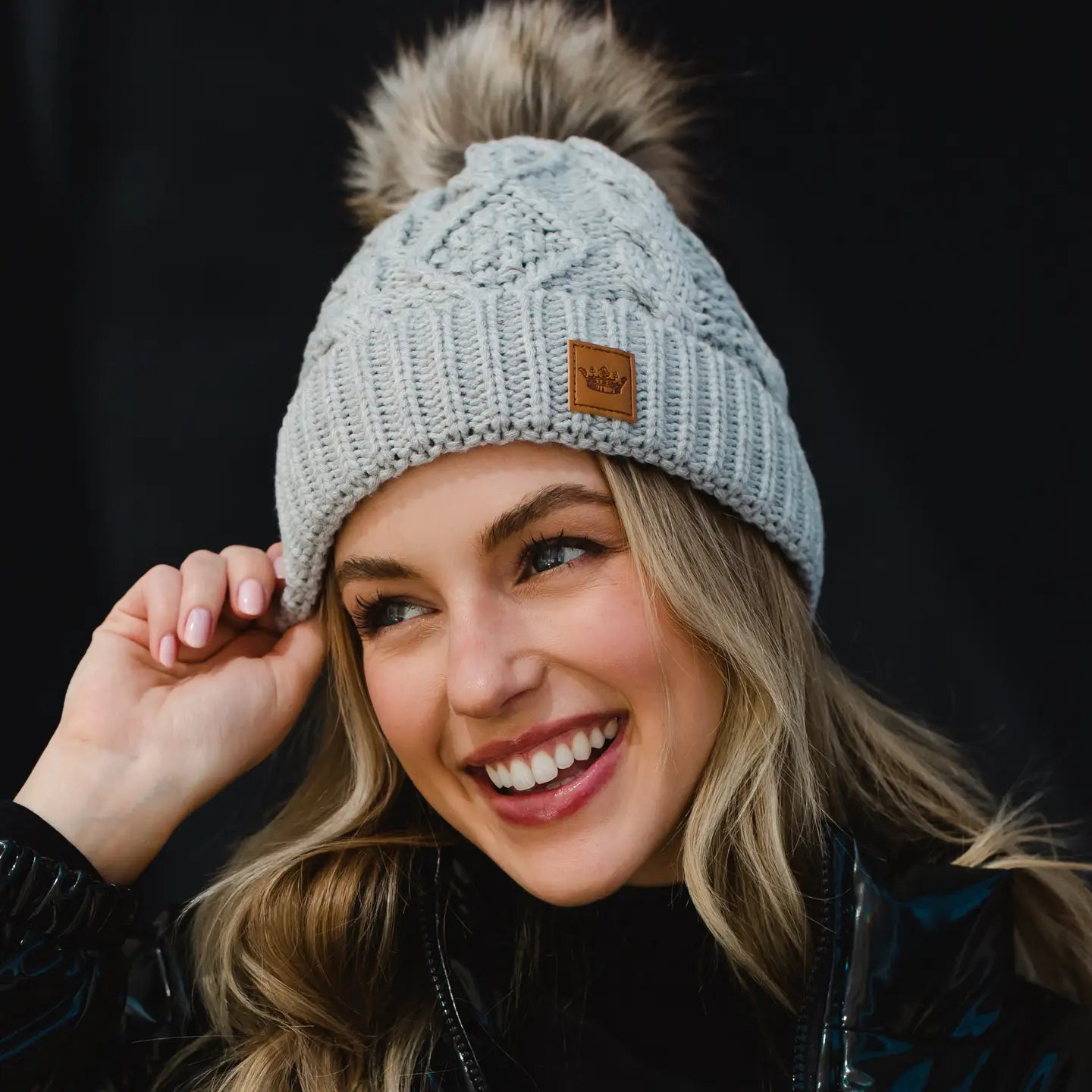Cable Knit Pom Hat