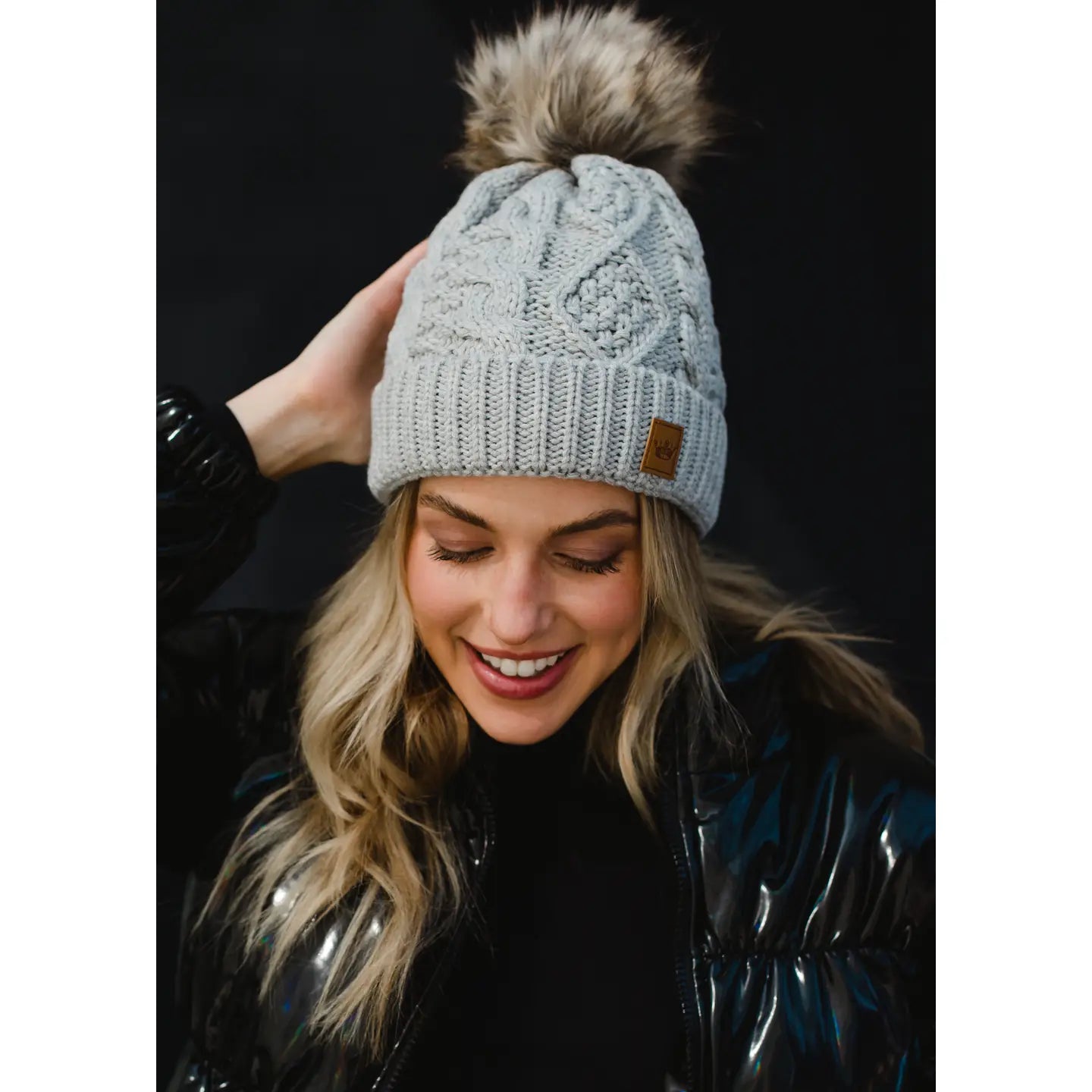 Cable Knit Pom Hat