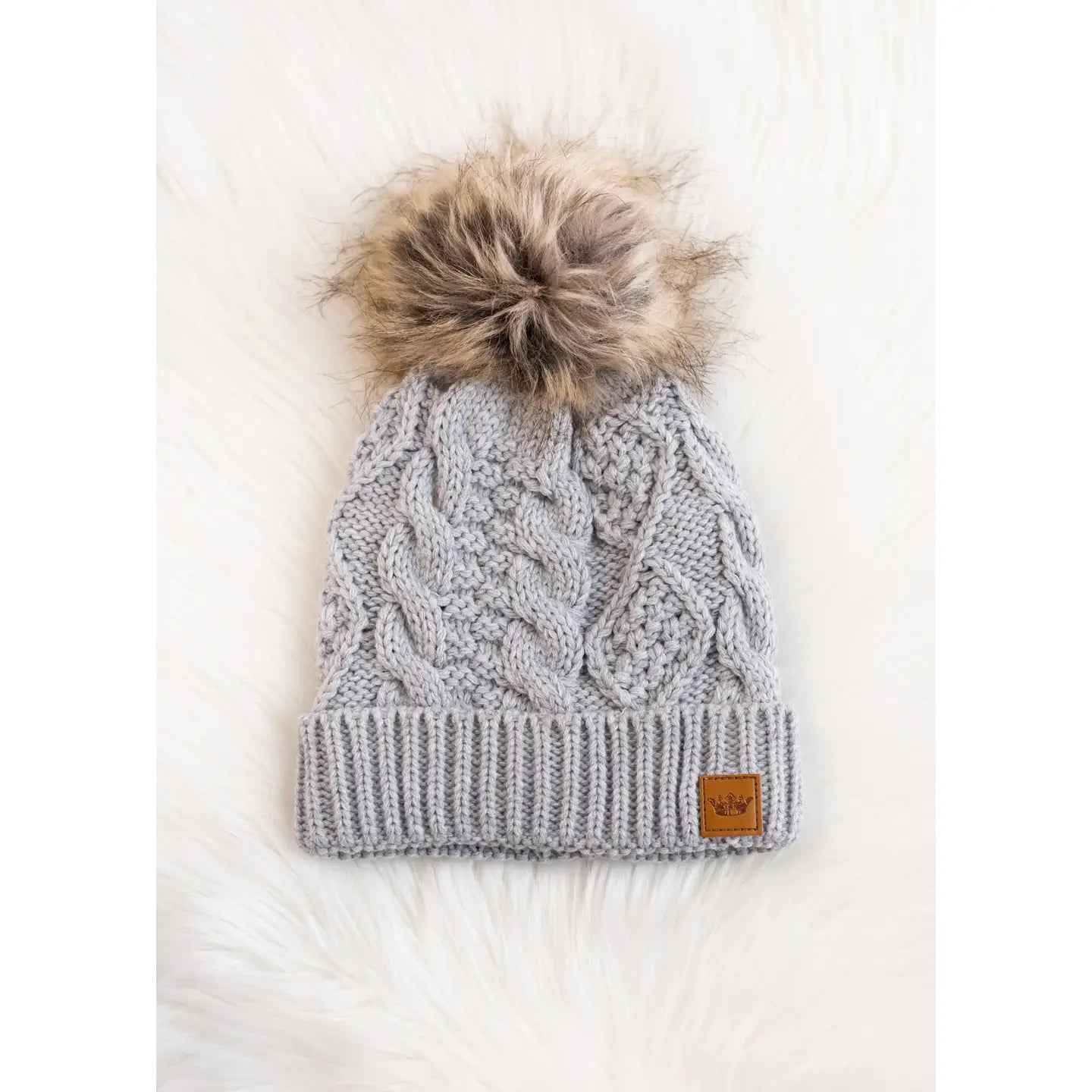 Cable Knit Pom Hat