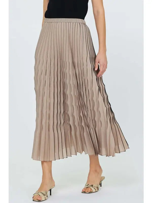 Pleated Midi Skirt