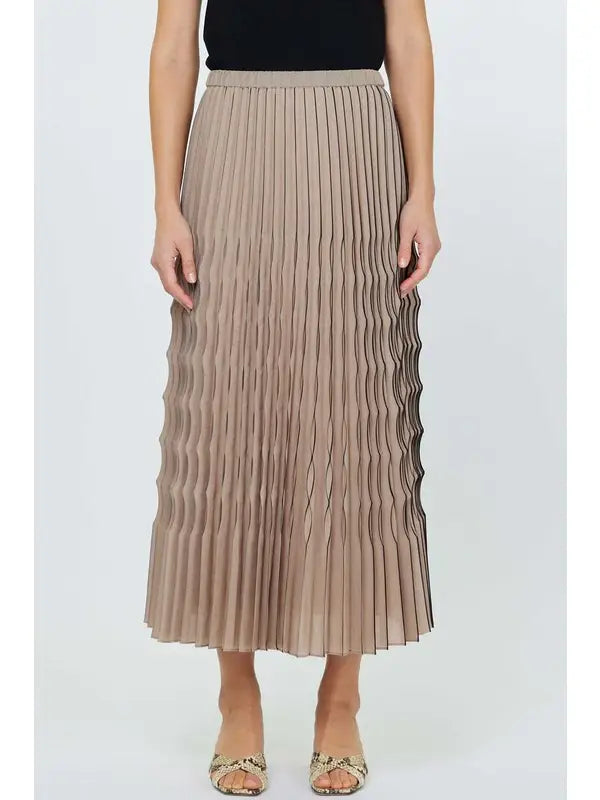 Pleated Midi Skirt