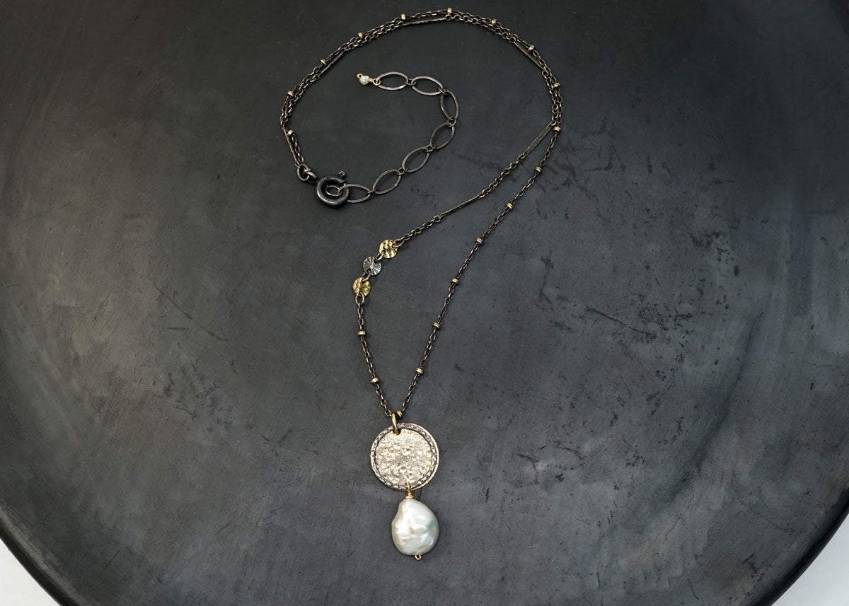 Gold & Pearl Drop Necklace