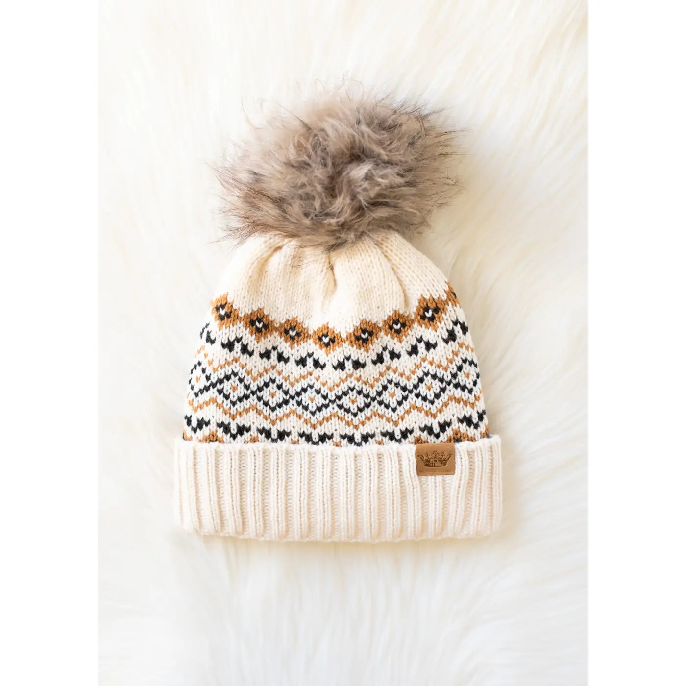 Patterned Pom Hat