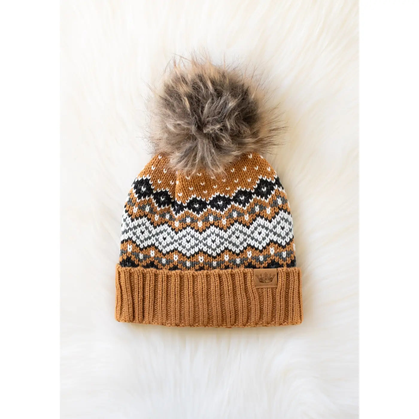 Patterned Pom Hat