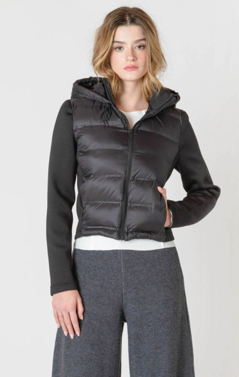Mixed Fabric Puffer
