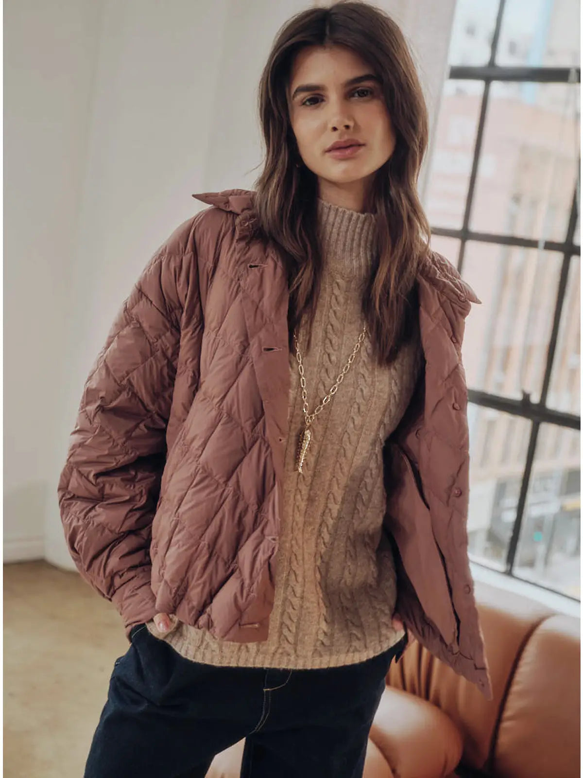 Quilted Duck Down Jacket