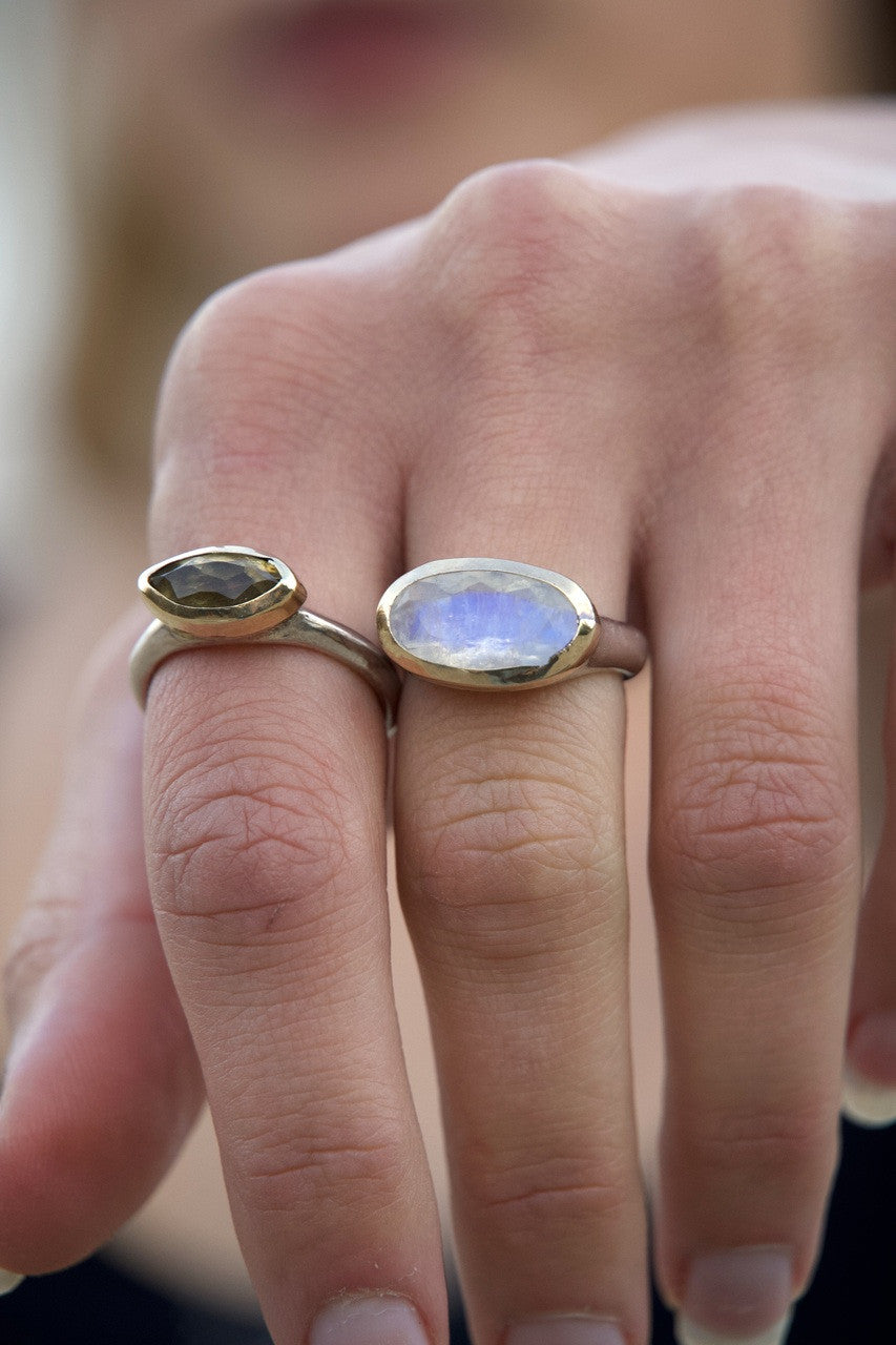 SS 14K CITRINE RING