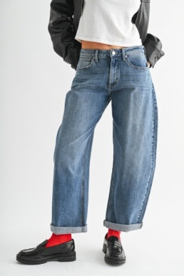 Slim Barrel Cuff Jean