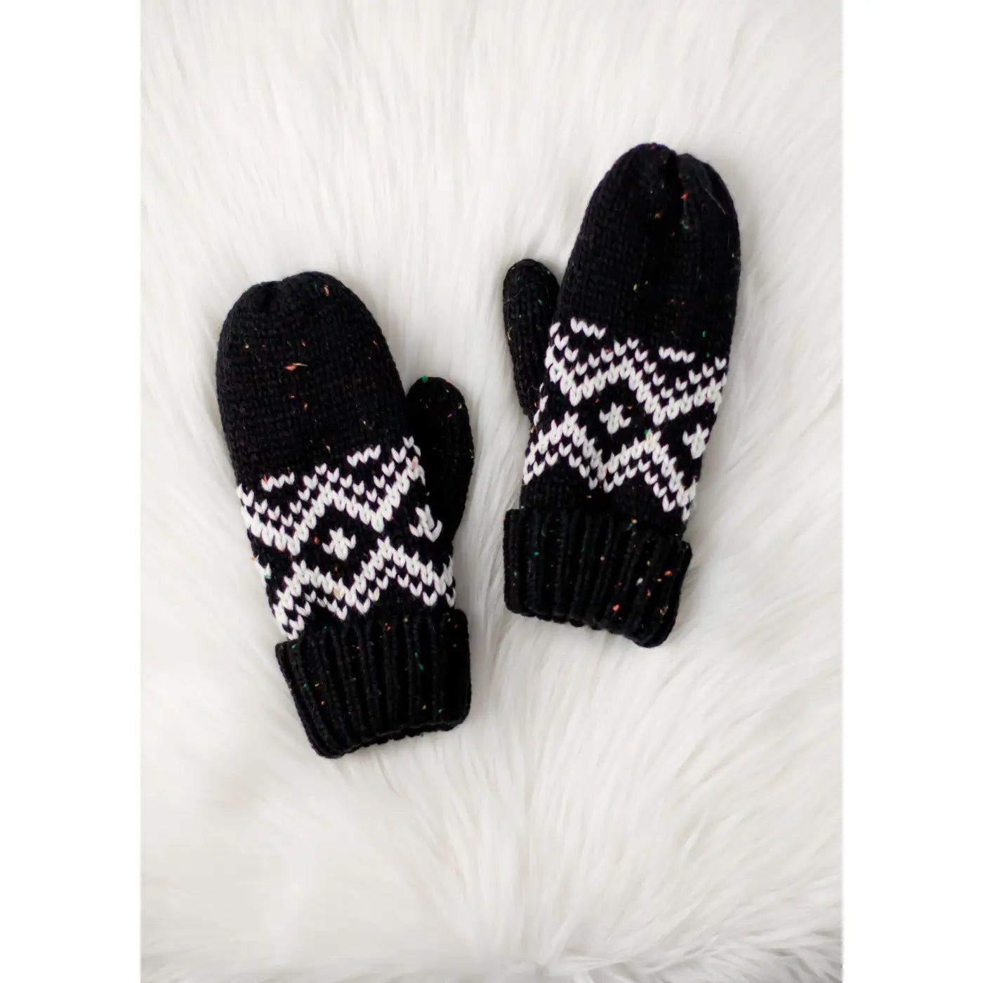 Speckled Pattern Mittens