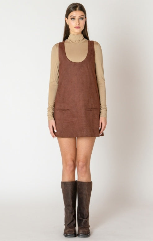 Faux Suede Mini Dress