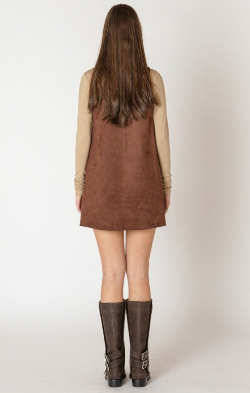 Faux Suede Mini Dress