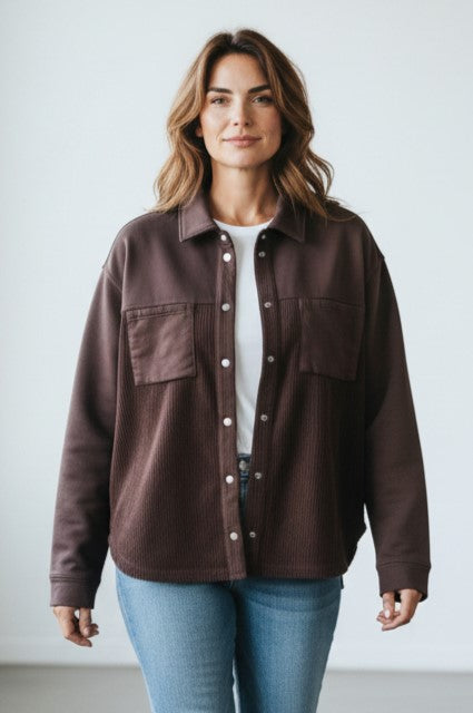 Peggy Corduroy Mix Shirt Jacket