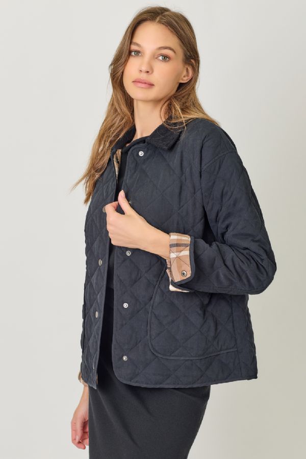 Contrast Quilted Jacket
