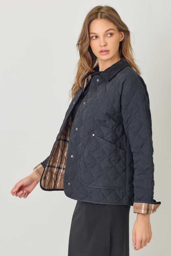 Contrast Quilted Jacket