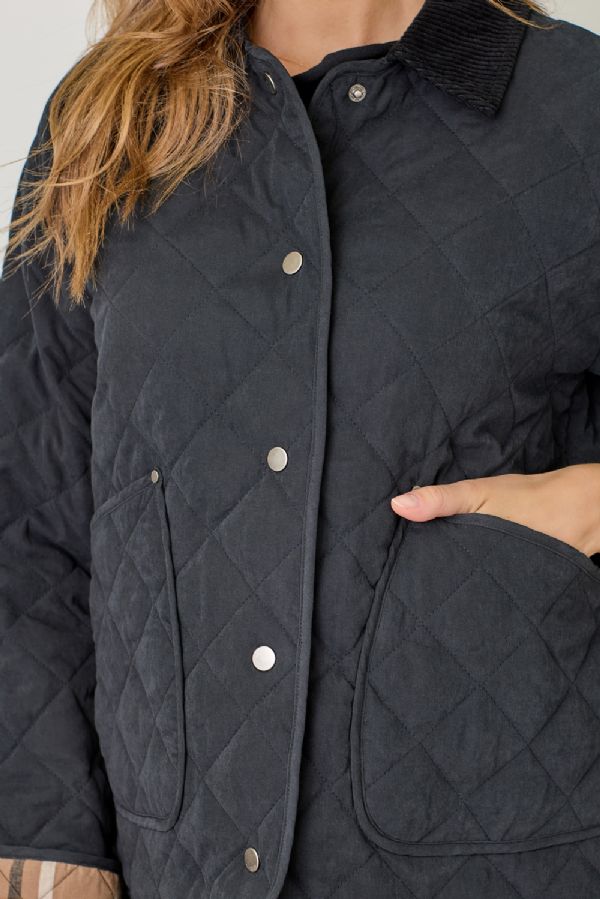 Contrast Quilted Jacket