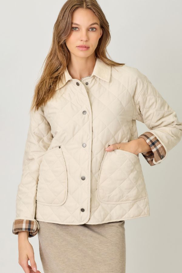Contrast Quilted Jacket
