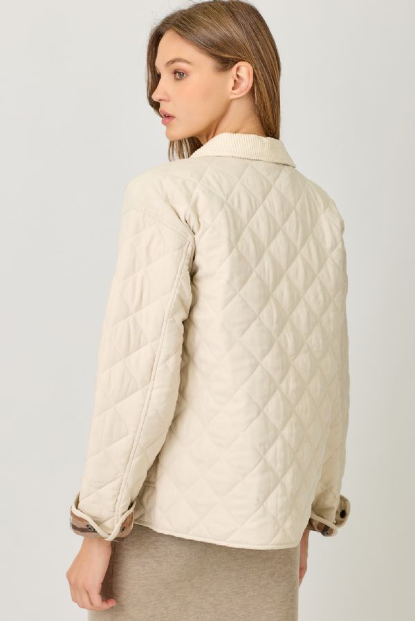 Contrast Quilted Jacket