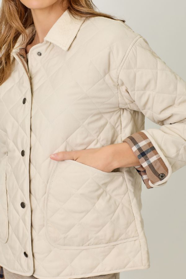Contrast Quilted Jacket