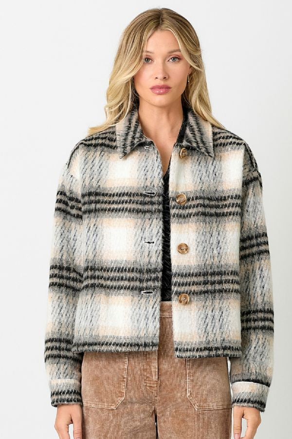 PLAID PRINTED JACKET