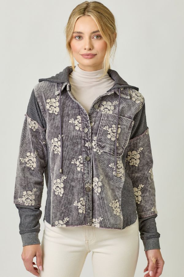 Flower Hoodie Jacket