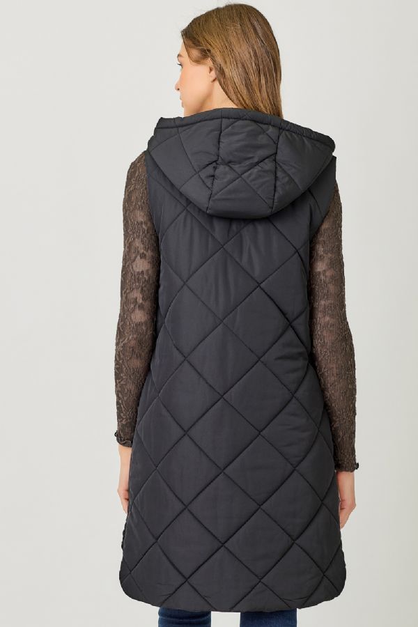 Long Quilted Puffer Vest