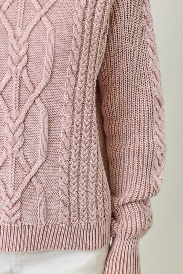 Washed Cable Sweater