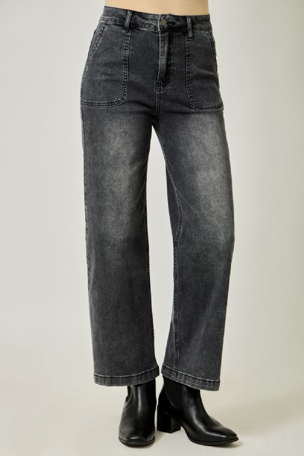 Washed Denim Trouser