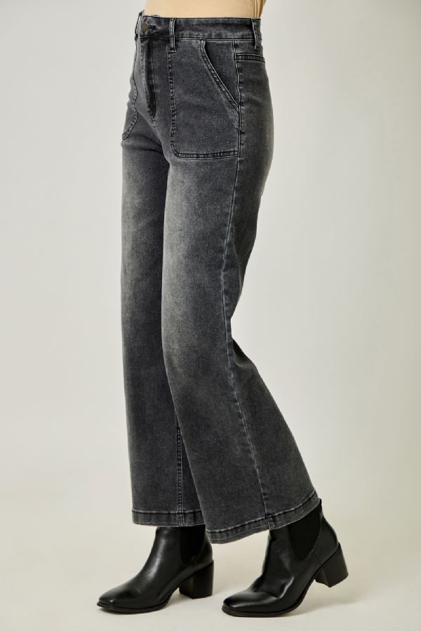 Washed Denim Trouser