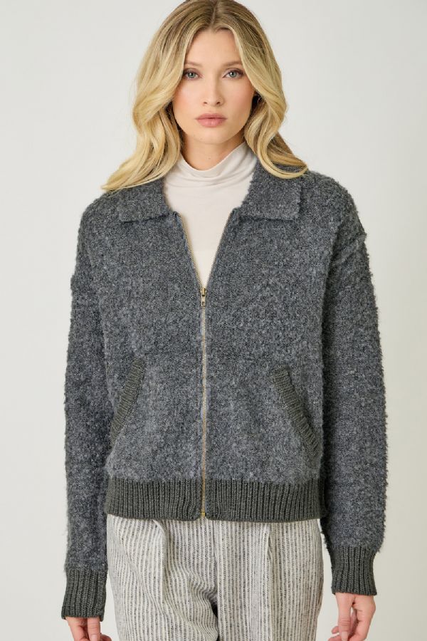 Zip Up Sweater Jacket