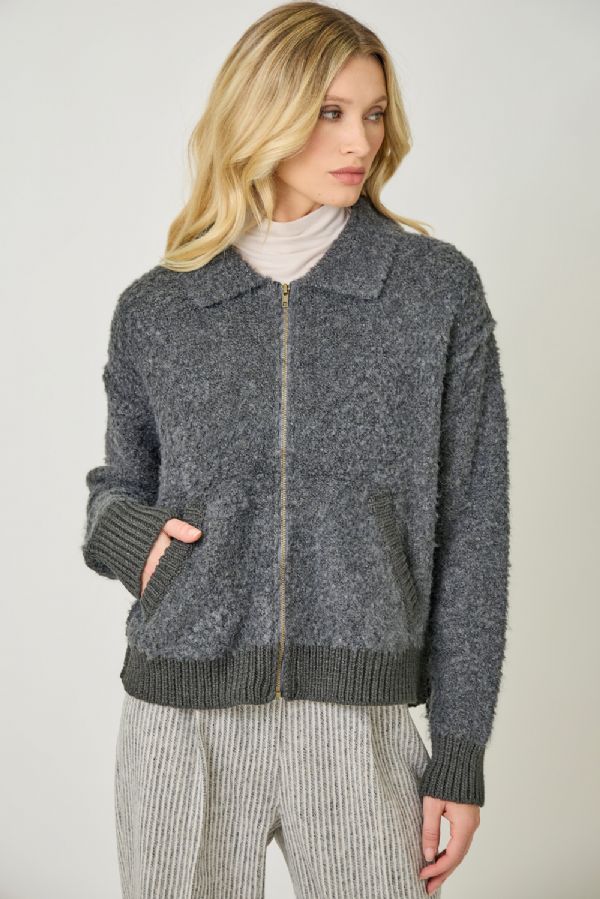 Zip Up Sweater Jacket