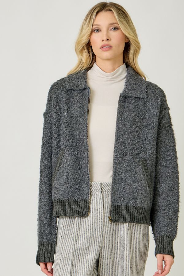 Zip Up Sweater Jacket