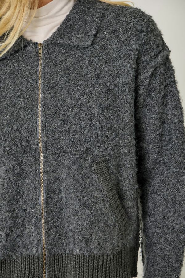 Zip Up Sweater Jacket