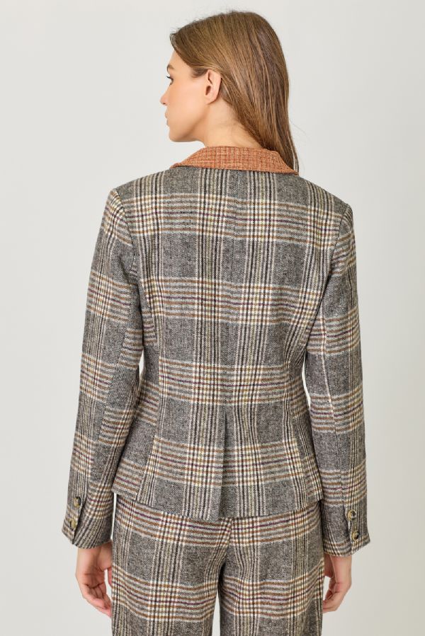 Tweed Collar Blazer