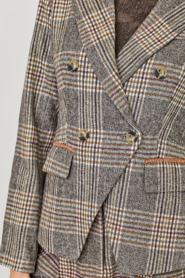 Tweed Collar Blazer