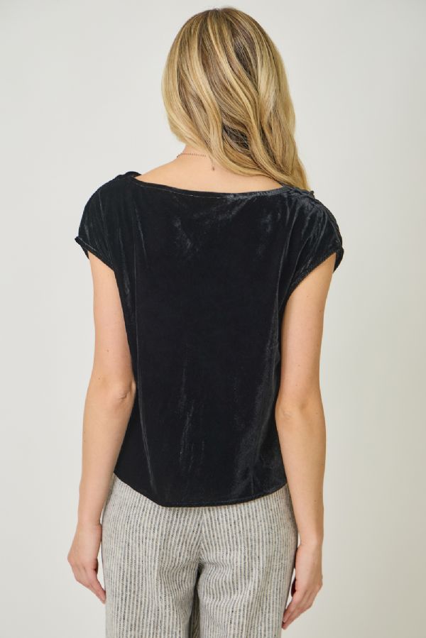 Velvet Cowl Top