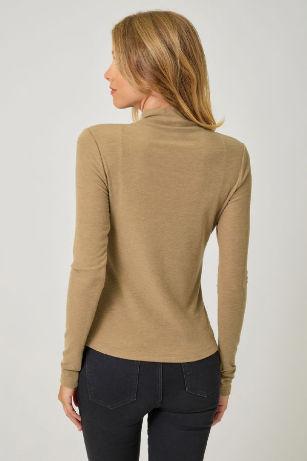 Knit Sparkle Mock Neck Top