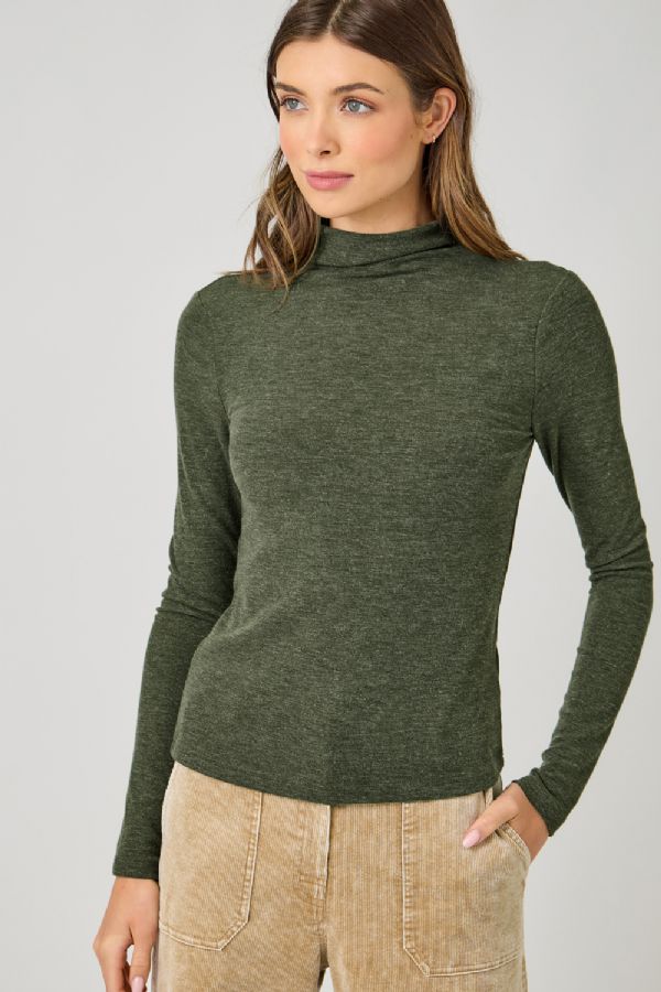 Knit Sparkle Mock Neck Top