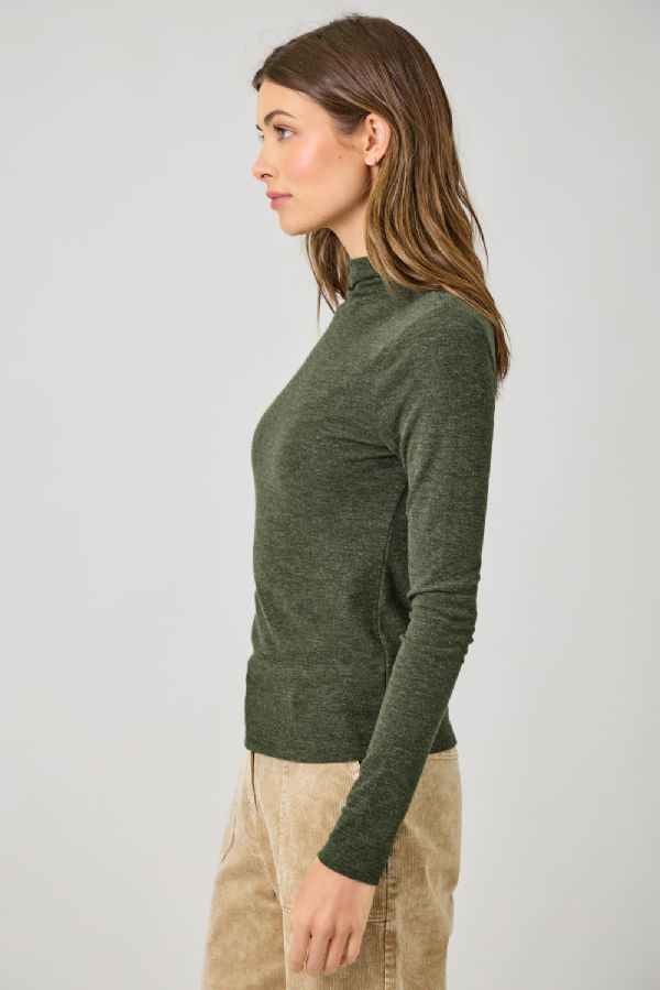 Knit Sparkle Mock Neck Top