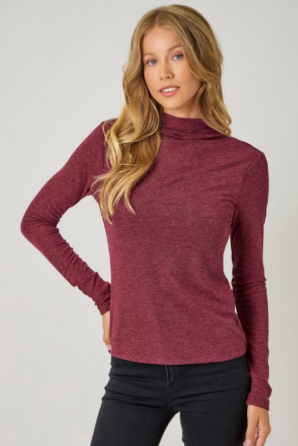 Knit Sparkle Mock Neck Top