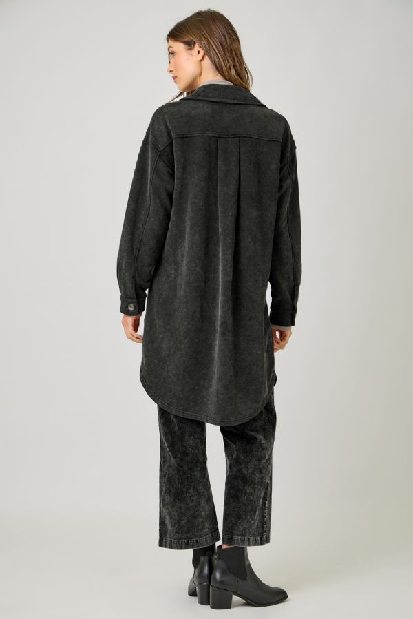 Washed Terry Long Jacket