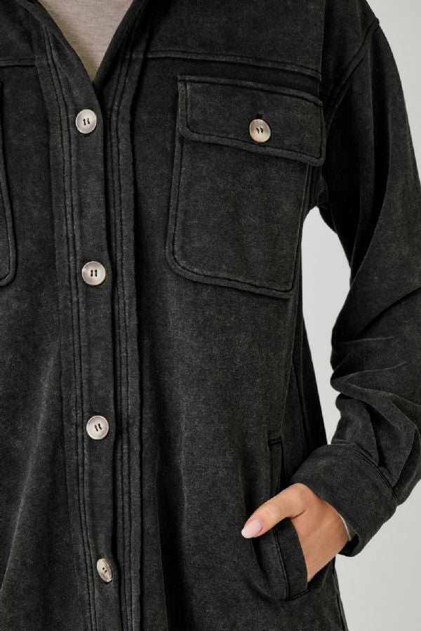 Washed Terry Long Jacket